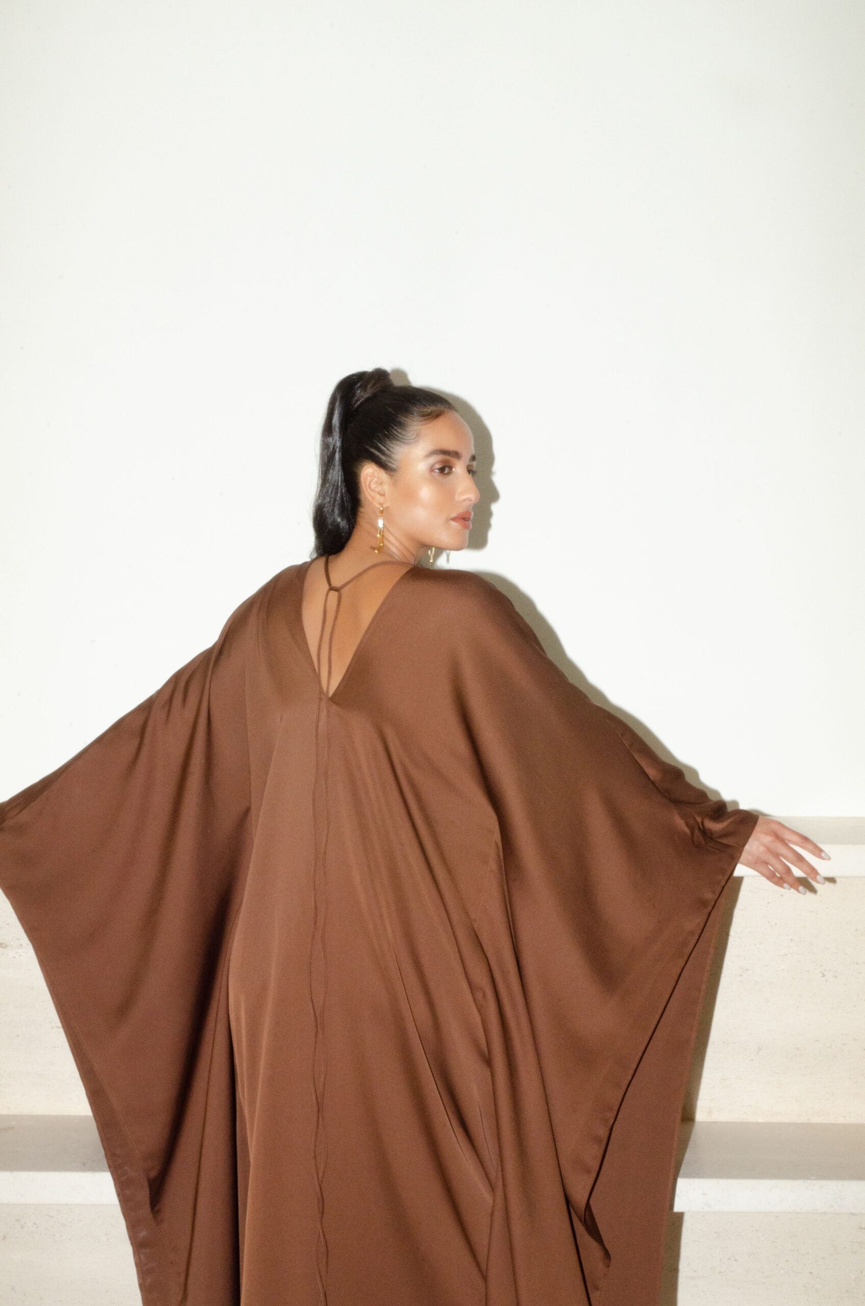 Silk Low Neck Kaftan