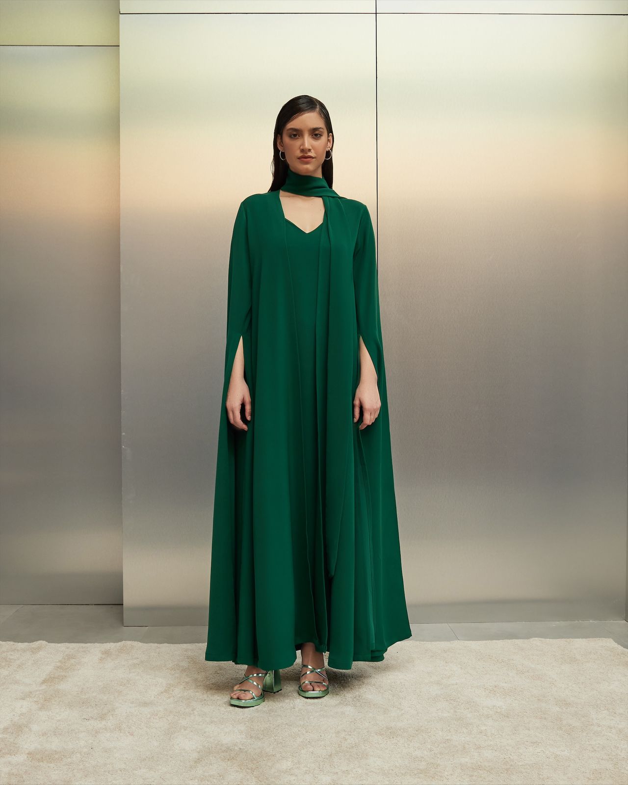 Green Cape Dress